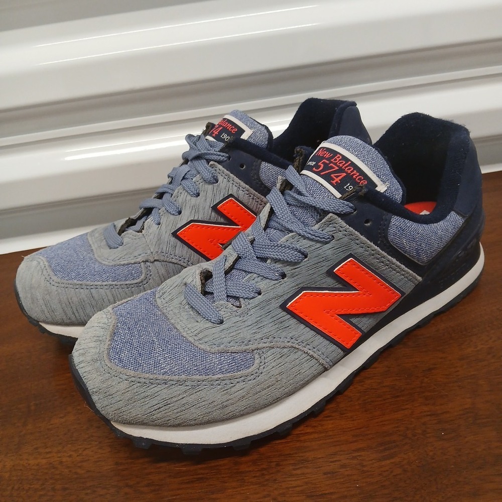 New Balance 574 Classic NB Lifestyle Women's Sneakers Shoes Blue Sz 7.5 B